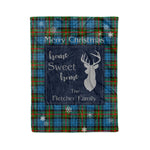 Scotstee Shop Tartan Plaid Christmas Fleece Blankets Clan Fletcher of Dunan Plaid Blanket, tartan blanket, tartan blanket fleece, plaid blanket, plaid fleece blanket, clan tartan blanket, clan blanket, christmas blanket