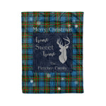 Scotstee Shop Tartan Plaid Christmas Fleece Blankets Clan Fletcher of Dunan Plaid Blanket, tartan blanket, tartan blanket fleece, plaid blanket, plaid fleece blanket, clan tartan blanket, clan blanket, christmas blanket