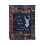 Scotstee Shop Tartan Plaid Christmas Fleece Blankets Clan Fletcher Of Dunans Plaid Blanket, tartan blanket, tartan blanket fleece, plaid blanket, plaid fleece blanket, clan tartan blanket, clan blanket, christmas blanket