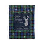 Scotstee Shop Tartan Plaid Christmas Fleece Blankets Clan Fletcher Plaid Blanket, tartan blanket, tartan blanket fleece, plaid blanket, plaid fleece blanket, clan tartan blanket, clan blanket, christmas blanket