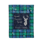 Scotstee Shop Tartan Plaid Christmas Fleece Blankets Clan Flower Of Scotland Plaid Blanket, tartan blanket, tartan blanket fleece, plaid blanket, plaid fleece blanket, clan tartan blanket, clan blanket, christmas blanket