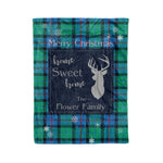 Scotstee Shop Tartan Plaid Christmas Fleece Blankets Clan Flower Of Scotland Plaid Blanket, tartan blanket, tartan blanket fleece, plaid blanket, plaid fleece blanket, clan tartan blanket, clan blanket, christmas blanket
