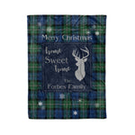 Scotstee Shop Tartan Plaid Christmas Fleece Blankets Clan Forbes Ancient Plaid Blanket, tartan blanket, tartan blanket fleece, plaid blanket, plaid fleece blanket, clan tartan blanket, clan blanket, christmas blanket