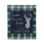 Scotstee Shop Tartan Plaid Christmas Fleece Blankets Clan Forbes Dress Plaid Blanket, tartan blanket, tartan blanket fleece, plaid blanket, plaid fleece blanket, clan tartan blanket, clan blanket, christmas blanket