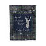 Scotstee Shop Tartan Plaid Christmas Fleece Blankets Clan Forbes of Druinnor Plaid Blanket, tartan blanket, tartan blanket fleece, plaid blanket, plaid fleece blanket, clan tartan blanket, clan blanket, christmas blanket