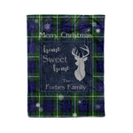 Scotstee Shop Tartan Plaid Christmas Fleece Blankets Clan Forbes Plaid Blanket, tartan blanket, tartan blanket fleece, plaid blanket, plaid fleece blanket, clan tartan blanket, clan blanket, christmas blanket