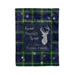 Scotstee Shop Tartan Plaid Christmas Fleece Blankets Clan Forbes Plaid Blanket, tartan blanket, tartan blanket fleece, plaid blanket, plaid fleece blanket, clan tartan blanket, clan blanket, christmas blanket