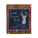 Scotstee Shop Tartan Plaid Christmas Fleece Blankets Clan Forrester Plaid Blanket, tartan blanket, tartan blanket fleece, plaid blanket, plaid fleece blanket, clan tartan blanket, clan blanket, christmas blanket
