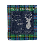 Scotstee Shop Tartan Plaid Christmas Fleece Blankets Clan Forsyth Ancient Plaid Blanket, tartan blanket, tartan blanket fleece, plaid blanket, plaid fleece blanket, clan tartan blanket, clan blanket, christmas blanket
