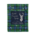 Scotstee Shop Tartan Plaid Christmas Fleece Blankets Clan Forsyth Ancient Plaid Blanket, tartan blanket, tartan blanket fleece, plaid blanket, plaid fleece blanket, clan tartan blanket, clan blanket, christmas blanket