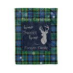 Scotstee Shop Tartan Plaid Christmas Fleece Blankets Clan Forsyth Ancient Plaid Blanket, tartan blanket, tartan blanket fleece, plaid blanket, plaid fleece blanket, clan tartan blanket, clan blanket, christmas blanket