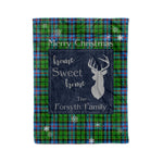 Scotstee Shop Tartan Plaid Christmas Fleece Blankets Clan Forsyth Modern Plaid Blanket, tartan blanket, tartan blanket fleece, plaid blanket, plaid fleece blanket, clan tartan blanket, clan blanket, christmas blanket