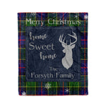 Scotstee Shop Tartan Plaid Christmas Fleece Blankets Clan Forsyth Plaid Blanket, tartan blanket, tartan blanket fleece, plaid blanket, plaid fleece blanket, clan tartan blanket, clan blanket, christmas blanket
