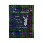 Scotstee Shop Tartan Plaid Christmas Fleece Blankets Clan Forsyth Plaid Blanket, tartan blanket, tartan blanket fleece, plaid blanket, plaid fleece blanket, clan tartan blanket, clan blanket, christmas blanket