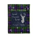 Scotstee Shop Tartan Plaid Christmas Fleece Blankets Clan Forsyth Plaid Blanket, tartan blanket, tartan blanket fleece, plaid blanket, plaid fleece blanket, clan tartan blanket, clan blanket, christmas blanket