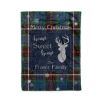 Scotstee Shop Tartan Plaid Christmas Fleece Blankets Clan Fraser Hunting Ancient Plaid Blanket, tartan blanket, tartan blanket fleece, plaid blanket, plaid fleece blanket, clan tartan blanket, clan blanket, christmas blanket