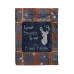 Scotstee Shop Tartan Plaid Christmas Fleece Blankets Clan Fraser Hunting Modern Plaid Blanket, tartan blanket, tartan blanket fleece, plaid blanket, plaid fleece blanket, clan tartan blanket, clan blanket, christmas blanket