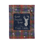 Scotstee Shop Tartan Plaid Christmas Fleece Blankets Clan Fraser Hunting Modern Plaid Blanket, tartan blanket, tartan blanket fleece, plaid blanket, plaid fleece blanket, clan tartan blanket, clan blanket, christmas blanket