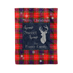 Scotstee Shop Tartan Plaid Christmas Fleece Blankets Clan Fraser Modern Plaid Blanket, tartan blanket, tartan blanket fleece, plaid blanket, plaid fleece blanket, clan tartan blanket, clan blanket, christmas blanket