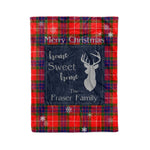 Scotstee Shop Tartan Plaid Christmas Fleece Blankets Clan Fraser Modern Plaid Blanket, tartan blanket, tartan blanket fleece, plaid blanket, plaid fleece blanket, clan tartan blanket, clan blanket, christmas blanket