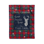 Scotstee Shop Tartan Plaid Christmas Fleece Blankets Clan Fraser of Altyre Plaid Blanket, tartan blanket, tartan blanket fleece, plaid blanket, plaid fleece blanket, clan tartan blanket, clan blanket, christmas blanket