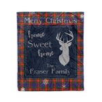 Scotstee Shop Tartan Plaid Christmas Fleece Blankets Clan Fraser of Lovat Plaid Blanket, tartan blanket, tartan blanket fleece, plaid blanket, plaid fleece blanket, clan tartan blanket, clan blanket, christmas blanket