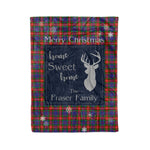 Scotstee Shop Tartan Plaid Christmas Fleece Blankets Clan Fraser of Lovat Plaid Blanket, tartan blanket, tartan blanket fleece, plaid blanket, plaid fleece blanket, clan tartan blanket, clan blanket, christmas blanket