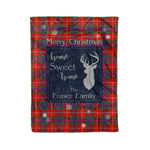 Scotstee Shop Tartan Plaid Christmas Fleece Blankets Clan Fraser Plaid Blanket, tartan blanket, tartan blanket fleece, plaid blanket, plaid fleece blanket, clan tartan blanket, clan blanket, christmas blanket