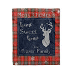 Scotstee Shop Tartan Plaid Christmas Fleece Blankets Clan Fraser Weathered Plaid Blanket, tartan blanket, tartan blanket fleece, plaid blanket, plaid fleece blanket, clan tartan blanket, clan blanket, christmas blanket