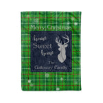 Scotstee Shop Tartan Plaid Christmas Fleece Blankets Clan Galloway Hunting Plaid Blanket, tartan blanket, tartan blanket fleece, plaid blanket, plaid fleece blanket, clan tartan blanket, clan blanket, christmas blanket