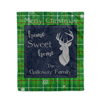 Scotstee Shop Tartan Plaid Christmas Fleece Blankets Clan Galloway Hunting Plaid Blanket, tartan blanket, tartan blanket fleece, plaid blanket, plaid fleece blanket, clan tartan blanket, clan blanket, christmas blanket