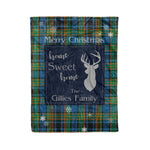 Scotstee Shop Tartan Plaid Christmas Fleece Blankets Clan Gillies Plaid Blanket, tartan blanket, tartan blanket fleece, plaid blanket, plaid fleece blanket, clan tartan blanket, clan blanket, christmas blanket