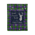 Scotstee Shop Tartan Plaid Christmas Fleece Blankets Clan Gillon Plaid Blanket, tartan blanket, tartan blanket fleece, plaid blanket, plaid fleece blanket, clan tartan blanket, clan blanket, christmas blanket