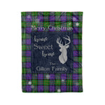 Scotstee Shop Tartan Plaid Christmas Fleece Blankets Clan Gillon Plaid Blanket, tartan blanket, tartan blanket fleece, plaid blanket, plaid fleece blanket, clan tartan blanket, clan blanket, christmas blanket
