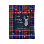 Scotstee Shop Tartan Plaid Christmas Fleece Blankets Clan Glas Plaid Blanket, tartan blanket, tartan blanket fleece, plaid blanket, plaid fleece blanket, clan tartan blanket, clan blanket, christmas blanket