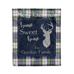 Scotstee Shop Tartan Plaid Christmas Fleece Blankets Clan Gordon Dress Modern Plaid Blanket, tartan blanket, tartan blanket fleece, plaid blanket, plaid fleece blanket, clan tartan blanket, clan blanket, christmas blanket