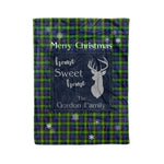Scotstee Shop Tartan Plaid Christmas Fleece Blankets Clan Gordon Modern Plaid Blanket, tartan blanket, tartan blanket fleece, plaid blanket, plaid fleece blanket, clan tartan blanket, clan blanket, christmas blanket
