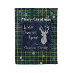 Scotstee Shop Tartan Plaid Christmas Fleece Blankets Clan Gordon Modern Plaid Blanket, tartan blanket, tartan blanket fleece, plaid blanket, plaid fleece blanket, clan tartan blanket, clan blanket, christmas blanket