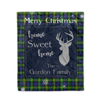 Scotstee Shop Tartan Plaid Christmas Fleece Blankets Clan Gordon Modern Plaid Blanket, tartan blanket, tartan blanket fleece, plaid blanket, plaid fleece blanket, clan tartan blanket, clan blanket, christmas blanket