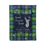 Scotstee Shop Tartan Plaid Christmas Fleece Blankets Clan Gordon Old Ancient Plaid Blanket, tartan blanket, tartan blanket fleece, plaid blanket, plaid fleece blanket, clan tartan blanket, clan blanket, christmas blanket