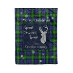 Scotstee Shop Tartan Plaid Christmas Fleece Blankets Clan Gordon Plaid Blanket, tartan blanket, tartan blanket fleece, plaid blanket, plaid fleece blanket, clan tartan blanket, clan blanket, christmas blanket