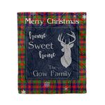 Scotstee Shop Tartan Plaid Christmas Fleece Blankets Clan Gow Plaid Blanket, tartan blanket, tartan blanket fleece, plaid blanket, plaid fleece blanket, clan tartan blanket, clan blanket, christmas blanket