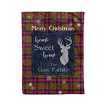 Scotstee Shop Tartan Plaid Christmas Fleece Blankets Clan Gow Plaid Blanket, tartan blanket, tartan blanket fleece, plaid blanket, plaid fleece blanket, clan tartan blanket, clan blanket, christmas blanket