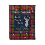 Scotstee Shop Tartan Plaid Christmas Fleece Blankets Clan Gow Plaid Blanket, tartan blanket, tartan blanket fleece, plaid blanket, plaid fleece blanket, clan tartan blanket, clan blanket, christmas blanket