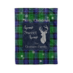 Scotstee Shop Tartan Plaid Christmas Fleece Blankets Clan Graham Of Menteith Modern Plaid Blanket, tartan blanket, tartan blanket fleece, plaid blanket, plaid fleece blanket, clan tartan blanket, clan blanket, christmas blanket