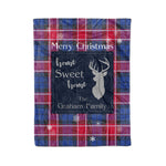 Scotstee Shop Tartan Plaid Christmas Fleece Blankets Clan Graham Of Menteith Pink Plaid Blanket, tartan blanket, tartan blanket fleece, plaid blanket, plaid fleece blanket, clan tartan blanket, clan blanket, christmas blanket