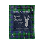 Scotstee Shop Tartan Plaid Christmas Fleece Blankets Clan Graham of Menteith Plaid Blanket, tartan blanket, tartan blanket fleece, plaid blanket, plaid fleece blanket, clan tartan blanket, clan blanket, christmas blanket