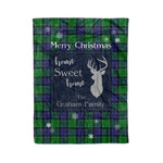 Scotstee Shop Tartan Plaid Christmas Fleece Blankets Clan Graham of Menteith Plaid Blanket, tartan blanket, tartan blanket fleece, plaid blanket, plaid fleece blanket, clan tartan blanket, clan blanket, christmas blanket