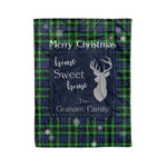 Scotstee Shop Tartan Plaid Christmas Fleece Blankets Clan Graham of Montrose Plaid Blanket, tartan blanket, tartan blanket fleece, plaid blanket, plaid fleece blanket, clan tartan blanket, clan blanket, christmas blanket