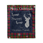 Scotstee Shop Tartan Plaid Christmas Fleece Blankets Clan Graham Red Plaid Blanket, tartan blanket, tartan blanket fleece, plaid blanket, plaid fleece blanket, clan tartan blanket, clan blanket, christmas blanket